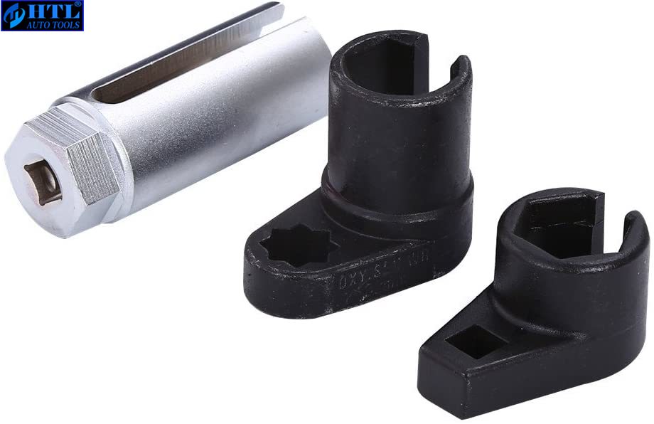 3pcs Oxygen Sensor Socket 6 Point Wrench 1/2" and 3/8" Drive 7/8" 22mm 3pcs Universal Oxygen Sensor Switch Socket