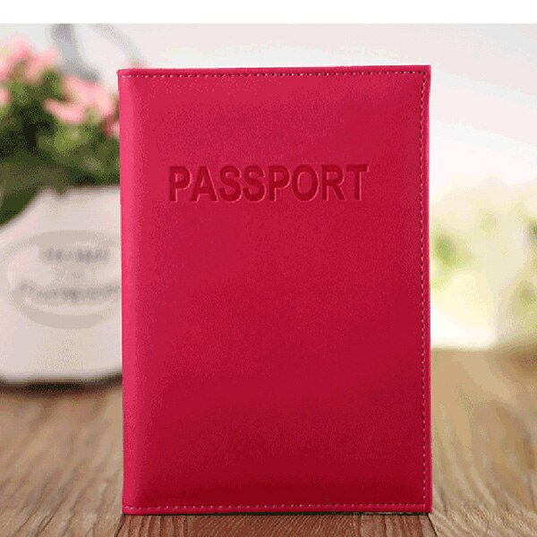 Travel Women Passport Cover Cute Top Leather Pu Passport wallet and case pochette passeport uk russia: Red