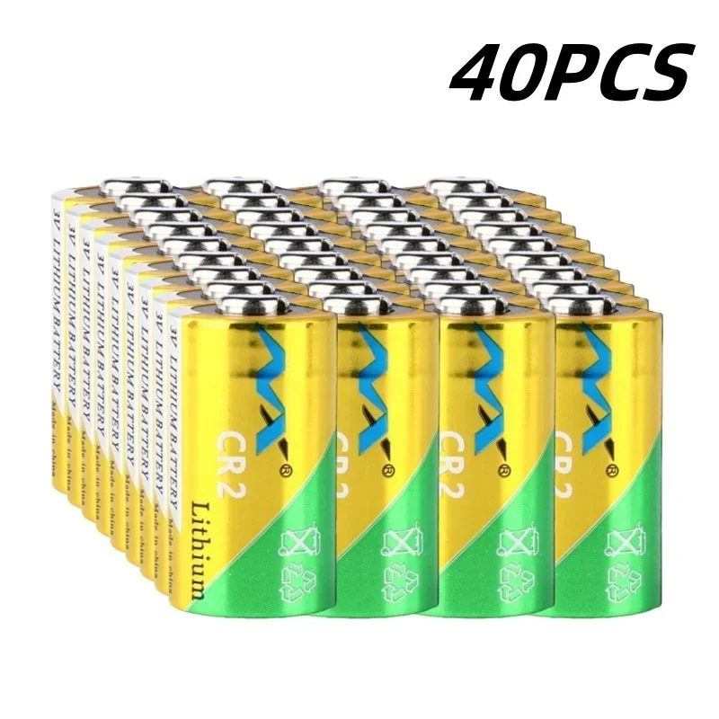 2-50pcs CR2 3V Bateria de Lítio 900mAh 15*27mm CR15270 Bateria de Substituição - Não Recarregável: Azul