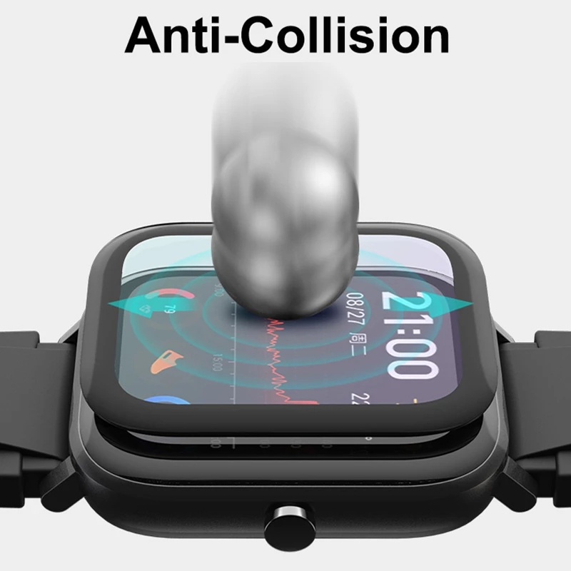 Película de reloj de vidrio suave templado 9D para Amazfit GTR 2 2E 4 3 Pro BiP S Lite U 3 Pro Protector de pantalla Amazfit GTS 2 2E 3 4 Mini PoP