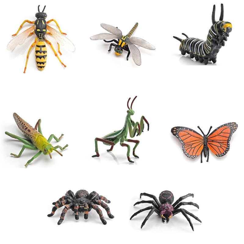 40JC Interest Children&#39;s Realistic Insect Kids Science Supplies Kids Party Halloween Relieve Stress Kids Birthday