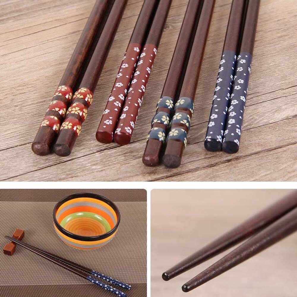 Palitos de madera Natural japoneses reutilizables, palitos para Sushi, herramientas de cocina tradicional Vintage hechas a mano