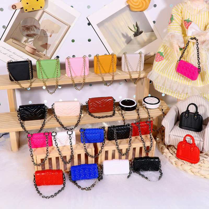 1:12 Dollhouse Miniature Shoulder Bag Handbag Crossbody Bags Doll Decor Toy Doll House Accessories