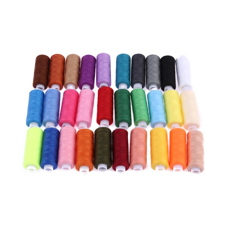 30Pcs 250 Yard Polyester Machine Embroidery Sewing Threads Hand Sewing Thread Craft Steering-wheel Sewing Supplies