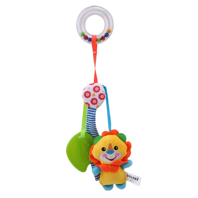 Baby Crib Hanging Stroller Rattle Teether Toy Cute Animal Pattern Handbell Newborn Baby Development Appease Toy Shower