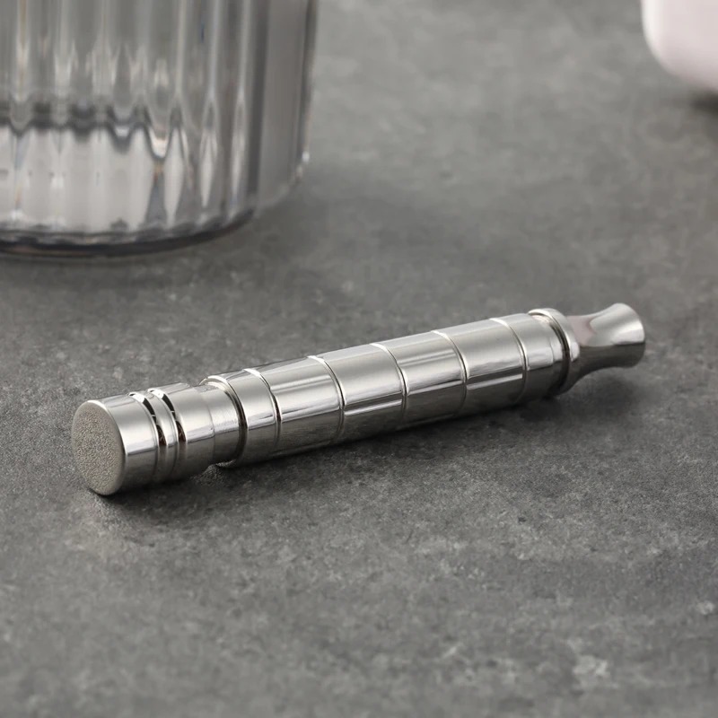 YAQI Saturn gepolijst 303 roestvrij staal veiligheidsscheermeshandvat voor heren