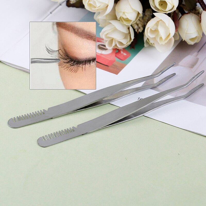 1pc kosmetisk bøjet spids kam øjenbryn pincet rustfrit stål ansigt hårfjerning øjenbryn trimmer øjenvippe klip skønhed makeup værktøj