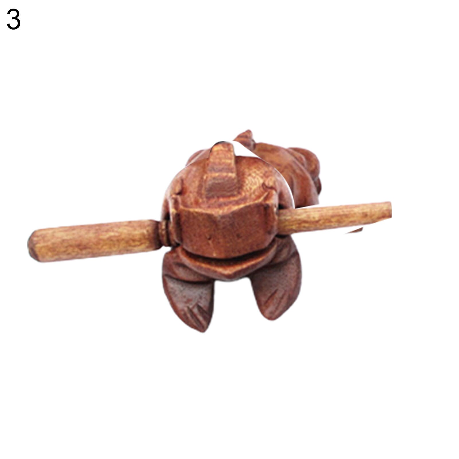 Wooden Lucky Frog Croaking Musical Instrument Tone Block Home Office Decor Craft: 3