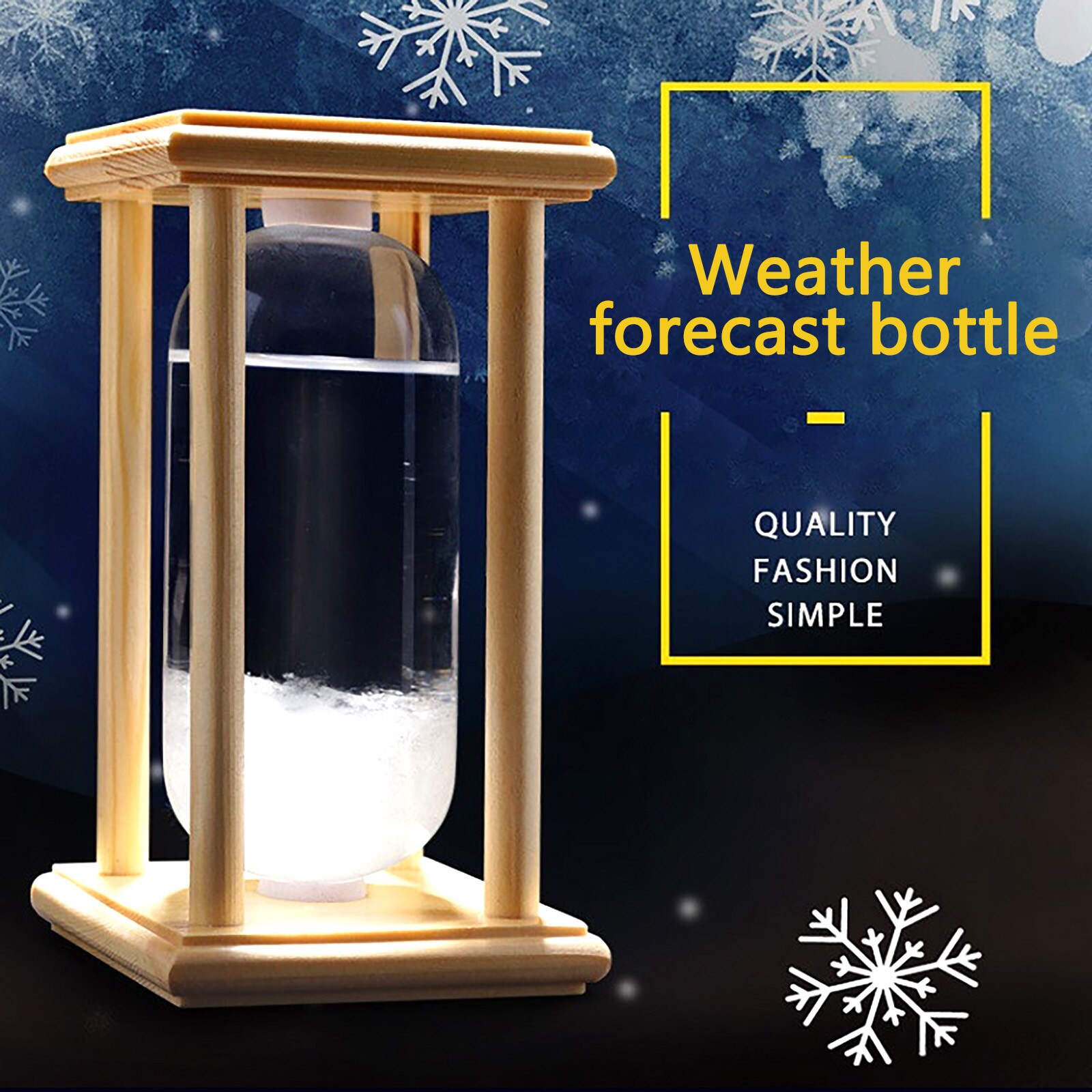 50ml Barometer Droplet Storm Glass -Shaped Storm Glass Bottle Desktop Weather Station Weather Predictor Decor #T2G