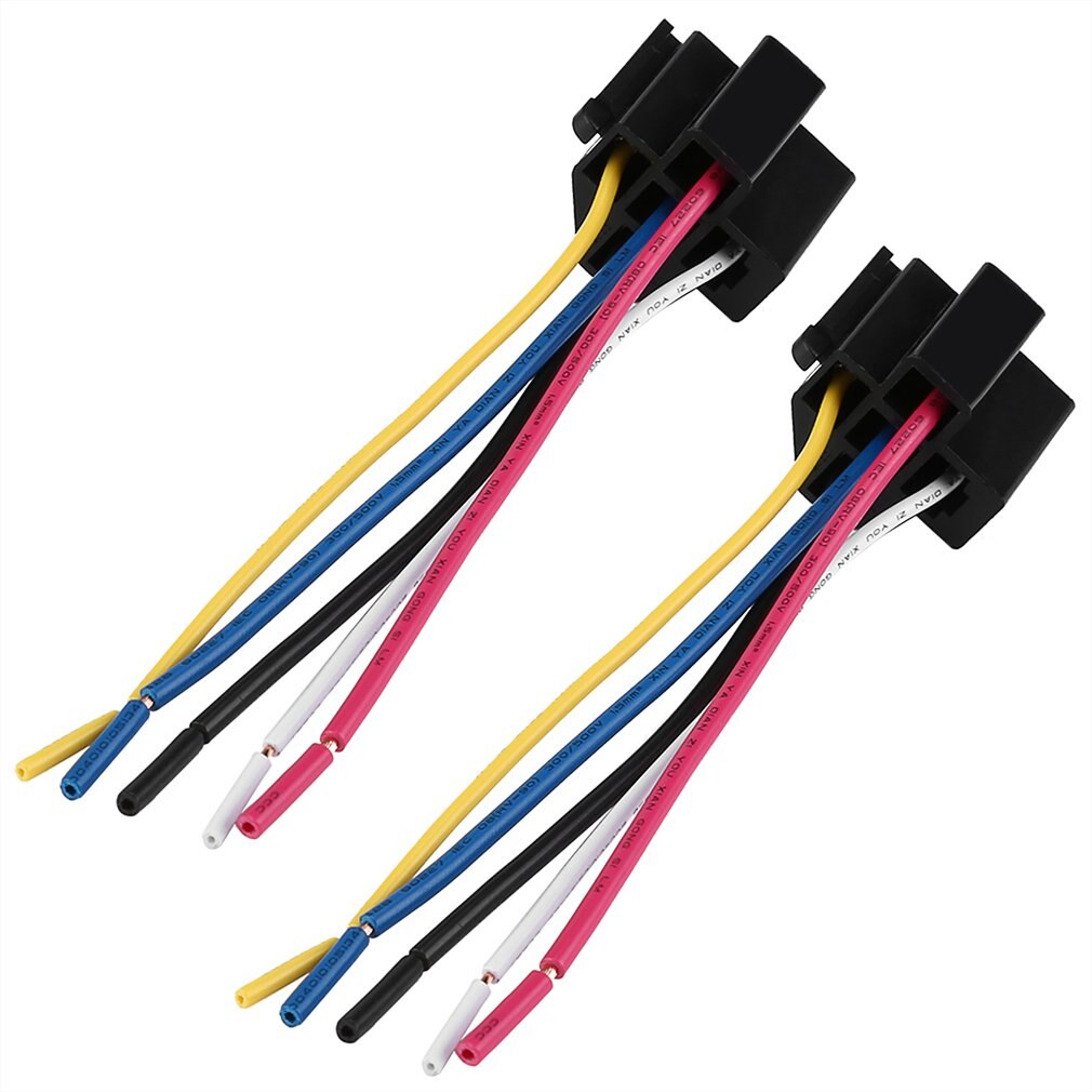 1 Pcs Meticulous Plastic Material Replacing Parts Relay Socket Harness Car Relay 5 Pin 5 Wire For Car Automotive Relay