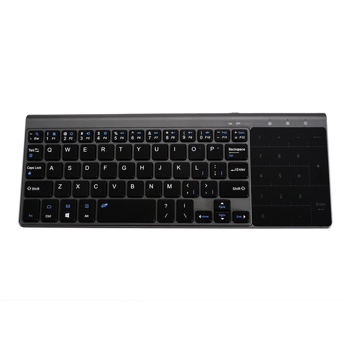 Mini-clavier sans fil, avec pavé tactile numérique, pour ordinateur portable, Smart TV, YR, USB, fin, espagnol, russe