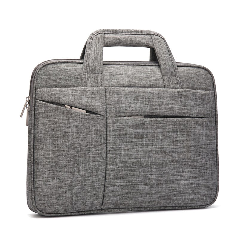 Crossten 15.6 inch Laptop Briefcase Men Women Waterproof Handbag Large Capacity Portable Thin Super slender Messenger bag: A Gray