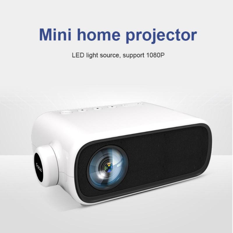 Bærbar 1080p hd mini projektor  yg280 native 1920 x 1080p hjemmeprojektor video hjemmebiograf 3d hdmi film spil proyector sort