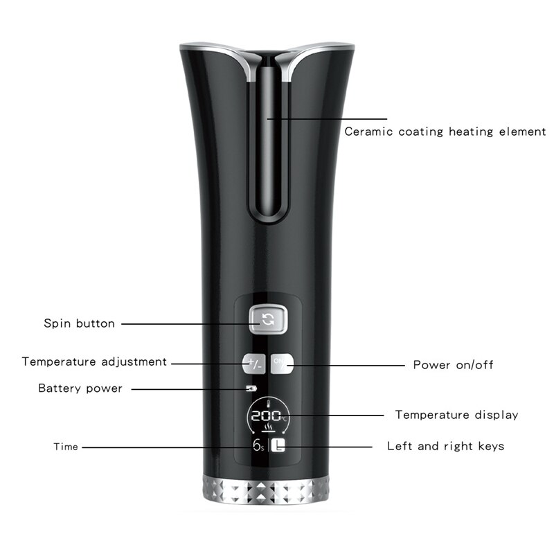 Hair Curler Wireless Automatic Curling Iron Electric Iron Set Adjustable Temperature Modeling Tool