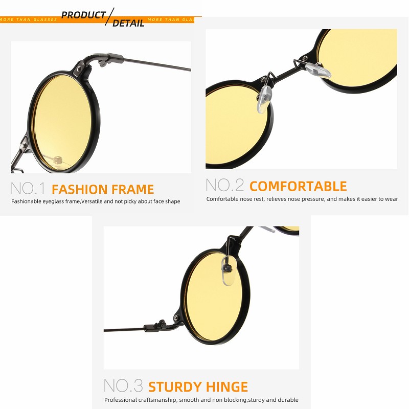 Okrągłe okulary przeciwsłoneczne dla mężczyzn Retro Steampunk okulary przeciwsłoneczne męskie damskie designerskie metalowe oprawki okulary ocienia oczka