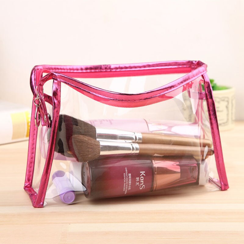 Transparent Tragbare Make Up Frauen Make-Up Organizer Tasche Mädchen Kosmetik Tasche Toiletry Reise Kits Lagerung Tasche Hand Mujer Bolsas