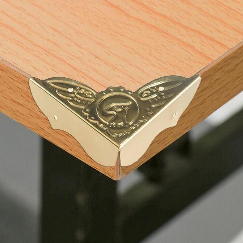 1pc Antique Corner Protector Corner Protectors Table Iron Four Protector Corners Desks Boxes Wrap Antique Corner Jewelry P8N9