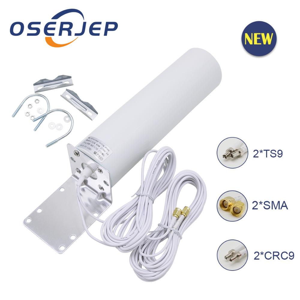 2.4 ghz 4g antenne med to  ts9 hanhoveder og 2/3/5m kabel til huawei  b315 b310 b525 b618 e8372 e5577 e3372 router
