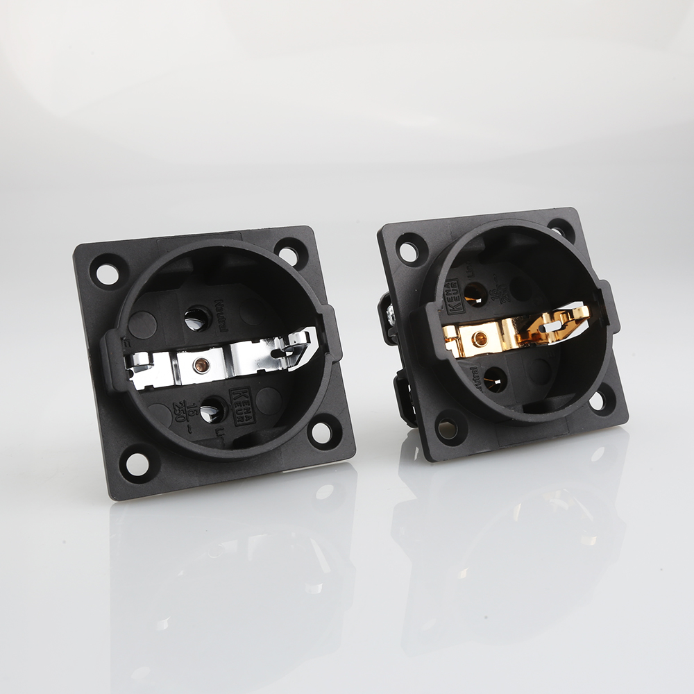 Audiocrast AE03G Gold Rhodium Plated Schuko Plug Socket HIFI