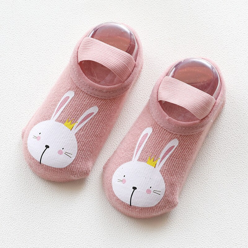 Wecute Newborn Baby Sock Cotton Short Anti Slip Ankle Socks Elastic Unisex First Walker Shoes For Infant Boys Girls Solid Color: rabbit