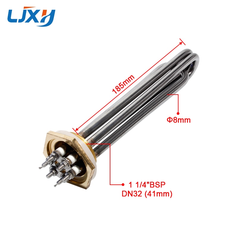 LJXH 1 résistance de chauffe-eau, filetage de 1/4 ", BSP, élément de chauffage, résistance tubulaire à Immersion de chauffe, 600W/900W/1200W/1500W DC 24V/36V