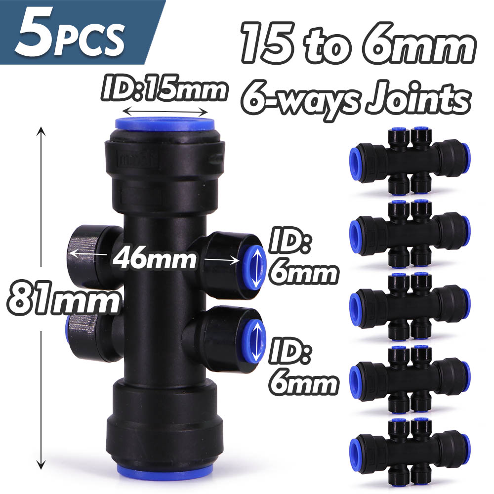 1/2" Garden Bubbler Irrigation Watering System 360° Adjustable Sprinkler 15 to 6mm Quick Connect Micro Drippers Sprayer PE Hose: Navy Blue