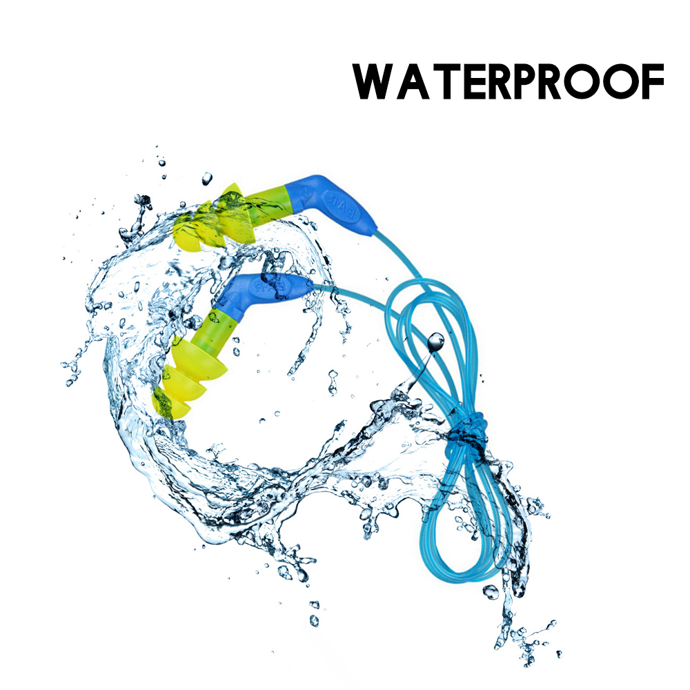 1 par 3m 340-8002 ørepropper støjdæmpende ørepropper soveørepropper juletræ med kabel behagelig gul øreværn