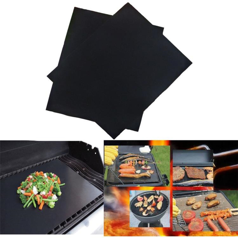 Outdoor Barbecue Grill Mat Barbecue Baking Liners Reusable Teflon Cooking Sheets 40 * 30cm Cooking Tool High Temperature