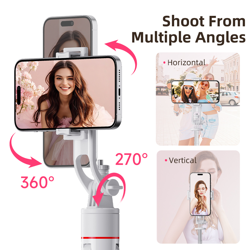 TOKQI TT02/TT03 trípode para palo de Selfie soporte para teléfono móvil trípode emergente automático interfaz de 1/4 'para disparo de cámara de acción de teléfono móvil