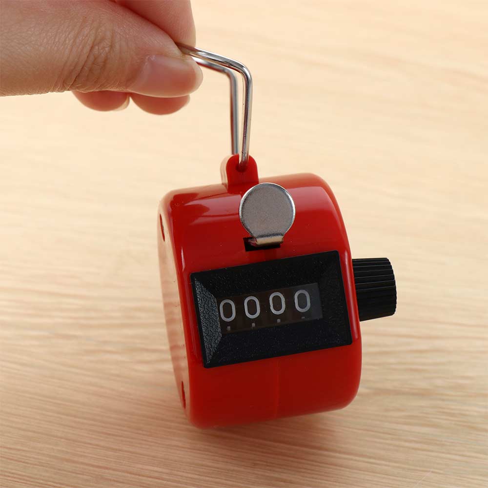 4 Digit Number Mini Hand Held Tally Counter Digital Golf Clicker Manual Training Counting Max 9999 Counter Measurement Tools