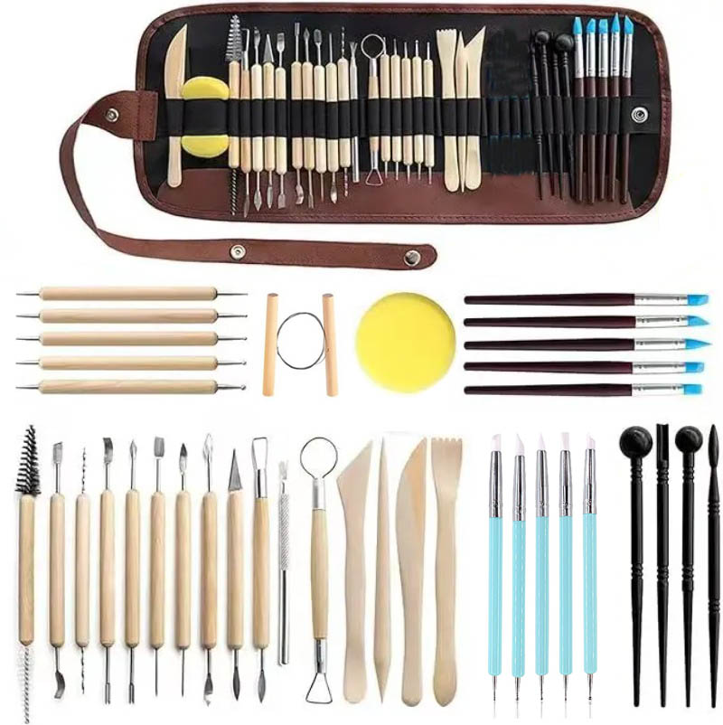 Clay Tools Kit Polymer Clay Tools Ceramics Clay Sculpting Air Dry Clay Tool Set for Pottery Craft Baking Carving Molding Shaping: plum