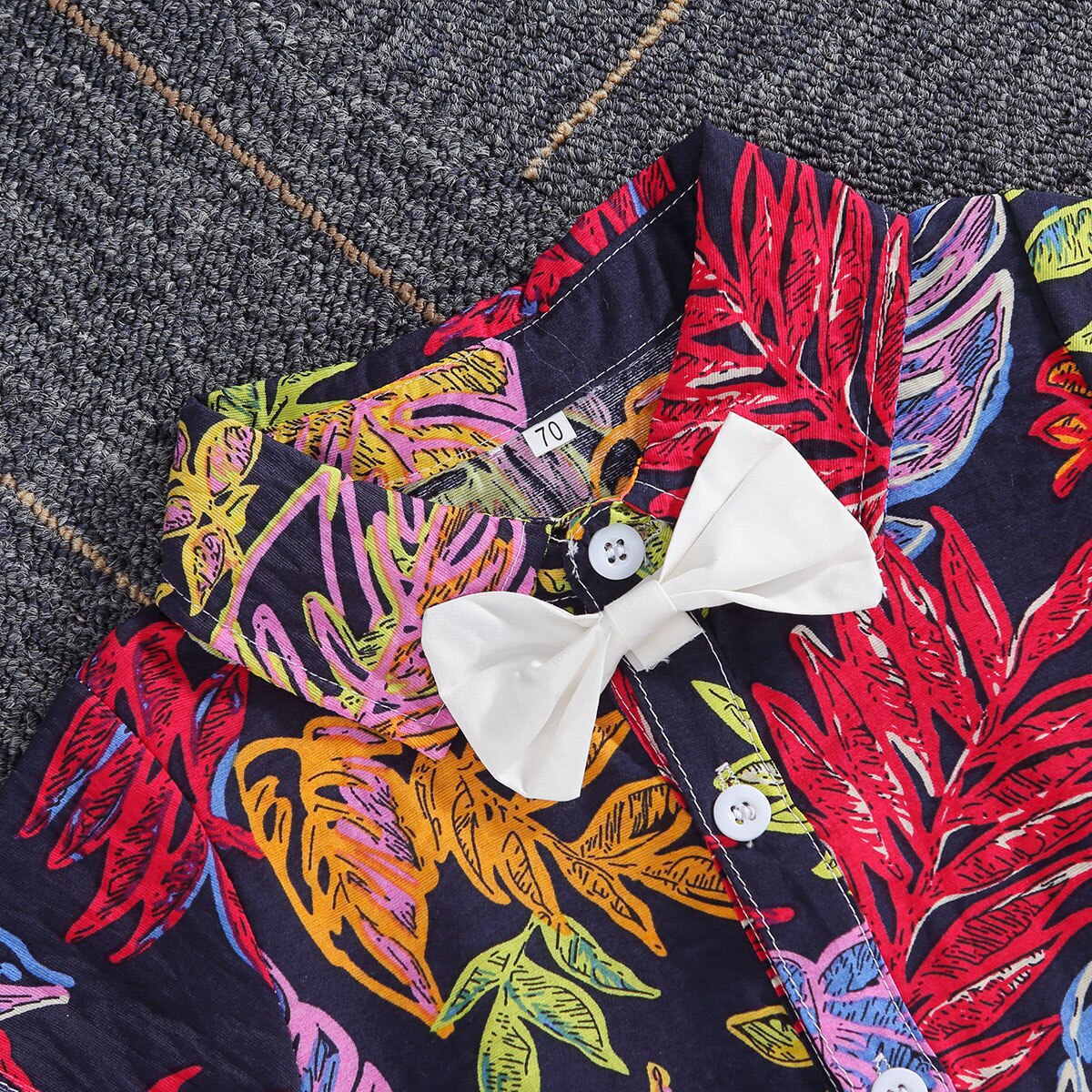 Een Stuk Kleding Baby Baby Boy Korte Mouw Romper Jumpsuit Bloemen Een Stuk Bodysuit Shirt Hawaiian Outfits