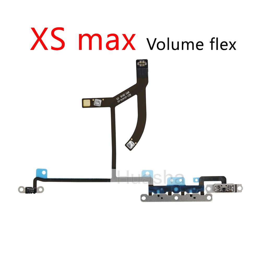 1pcs Für iPhone X Xs Max XR Stumm &amp; Volumen Power Tasten key Schalter Flex Kabel Mobille Telefon Reparatur teile: Xs max Volume