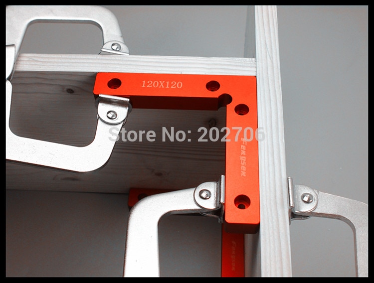 90 Degree 120X120 Positioning Squares 4.7" x 4.7" Aluminium Alloy Right Angle Clamps Woodworking Carpenter Tool L Block Square
