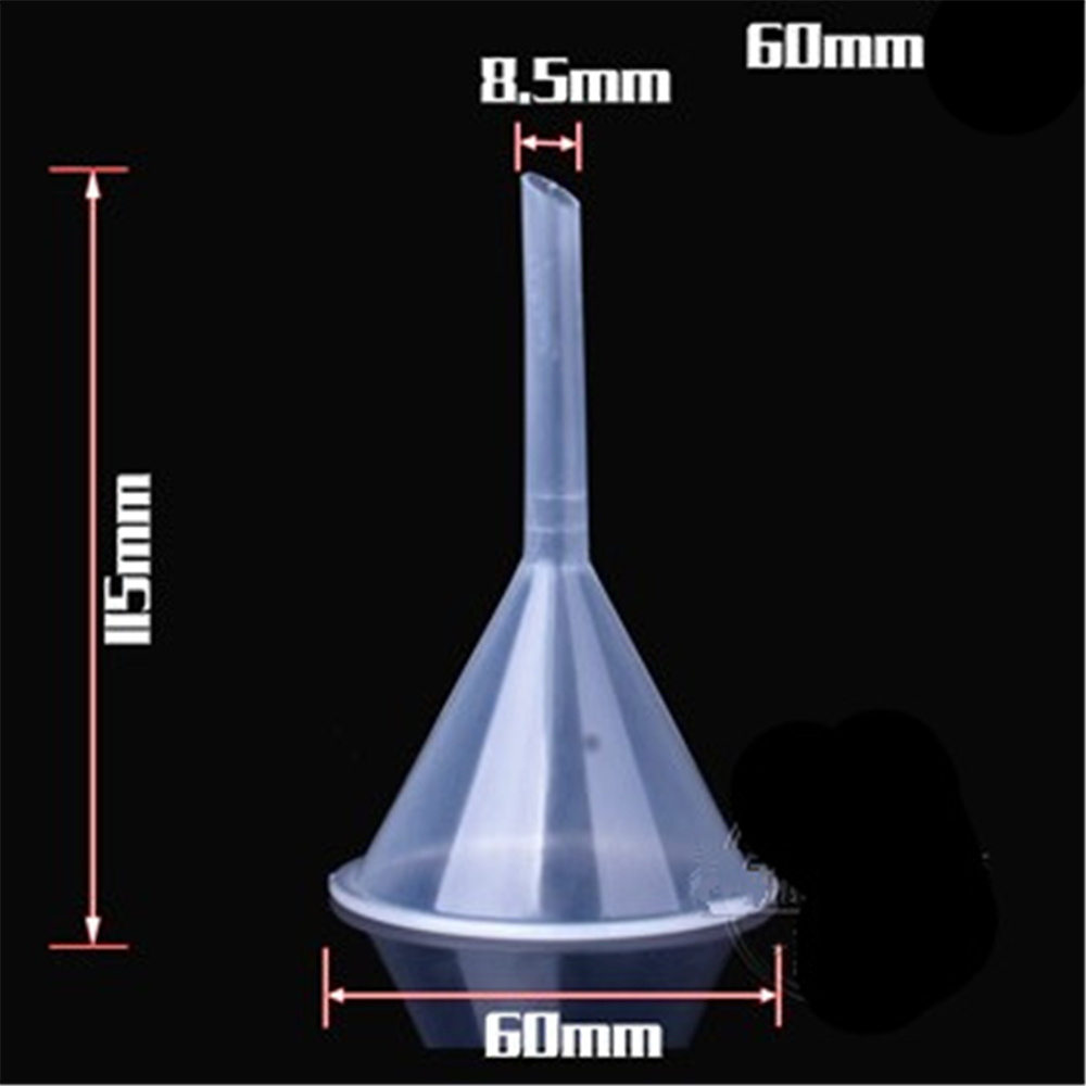 10PCS 60ML Plastic Perfume Diffuser Atomizers Vial Bottle Liquid Filling Small Clear Funnel Long Neck