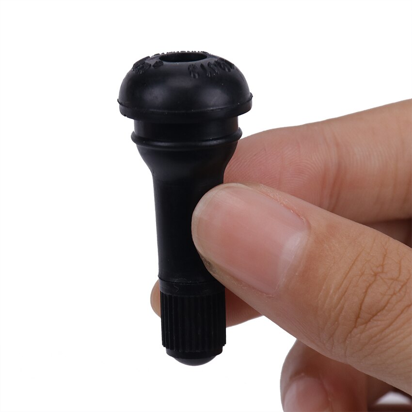 5Pcs Zwart Rubber TR-413 Snap-In Auto Wiel Band Tubeless Band Ventiel Met Dust Caps Wielen Banden onderdelen Auto Auto-accessoires