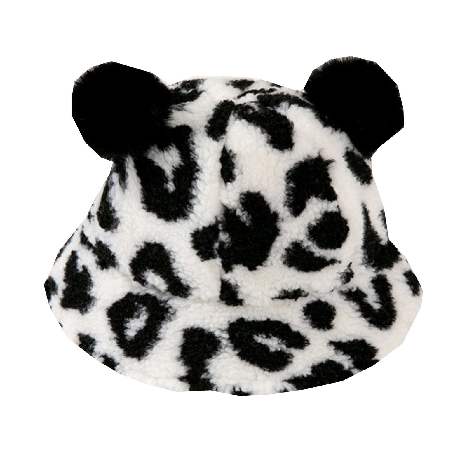 Baby Cartoon Luipaard Print Winter Warm Cap Visser Verstelbare Hoed: WH