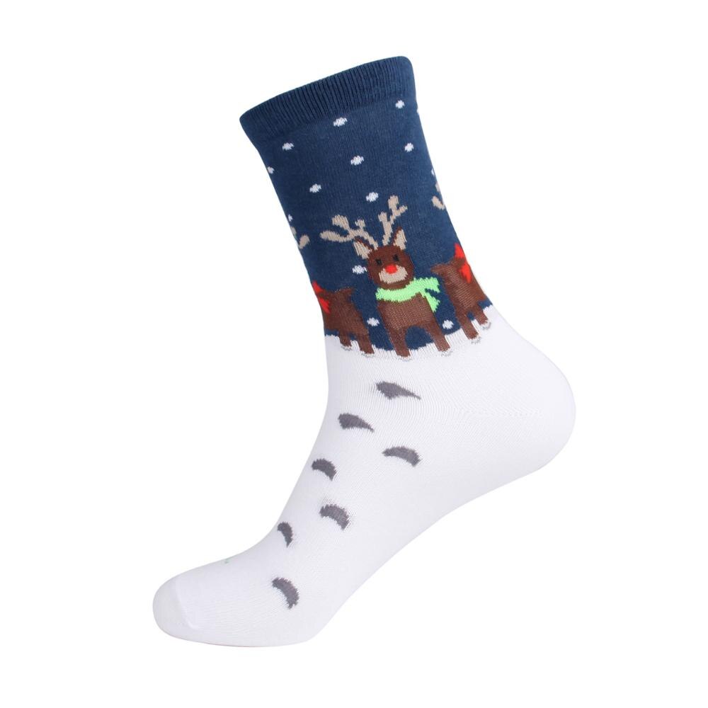 Autumn Winter Christmas Socks Christmas Tree Snow Elk Cotton Happy Socks PEONFLY Men Year Santa Claus: Q