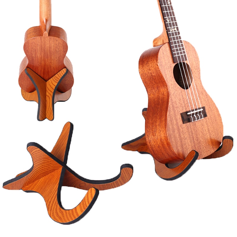 Ukulele holder stativ guitar ukulele stativ træ guitarra tilbehør stativ musikalske strenge instrumentdel