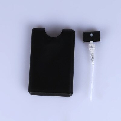50 Stks/partij 20 Ml Lege Kaarten Plastic Spuit Parfumflesjes Clear Wit Zwart Draagbare Pocket Spray Parfum Verstuiver Containers: Black