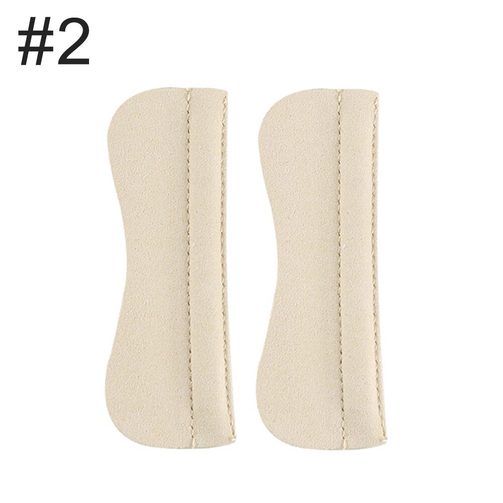 2Pair BYEPAIN Foot Care Heel Grips Liner Microfiber Leather Cushions Inserts for Loose Shoes, Shoe Pads for Shoes too Big: Beige