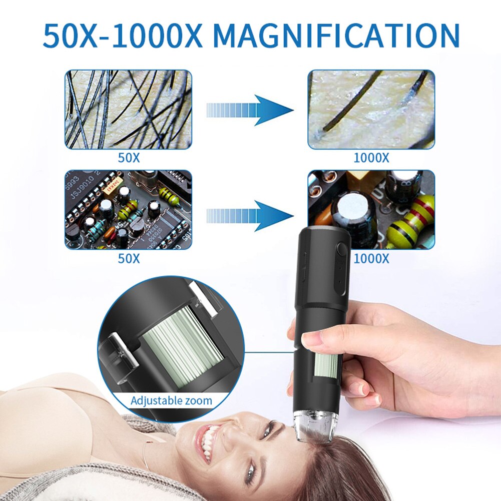 WiFi Microscope 50X-1000X Grossissement Microscope... – Grandado