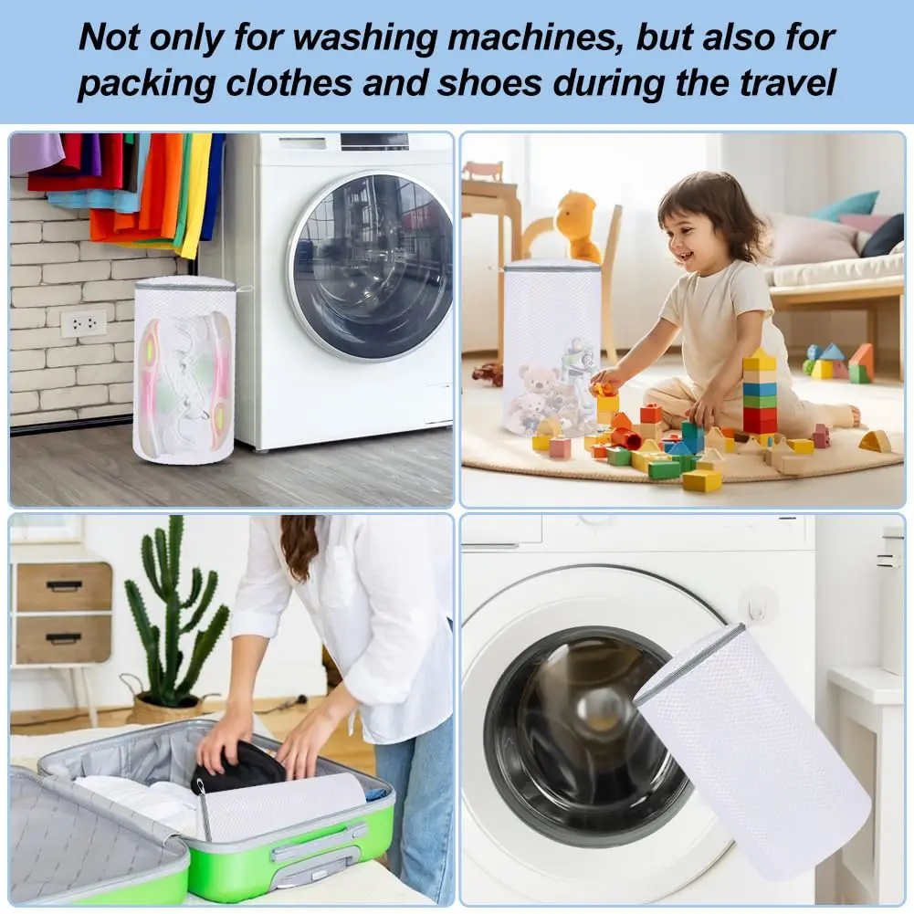 Shoes Wash Bags Shoe Laundry Bags Sneaker Mesh Washing Cleaning Bag Travel Organization Pouch For Sneakers Socks Washing Machine