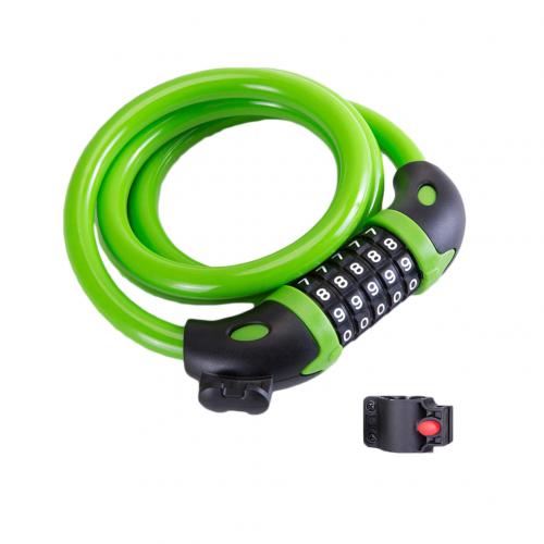High Security Anti-Diefstal 5 Cijfercombinatie Staaldraad Bike Motor Code Lock Motorcycle Accessoires Exterieur Gespaard Onderdelen: green