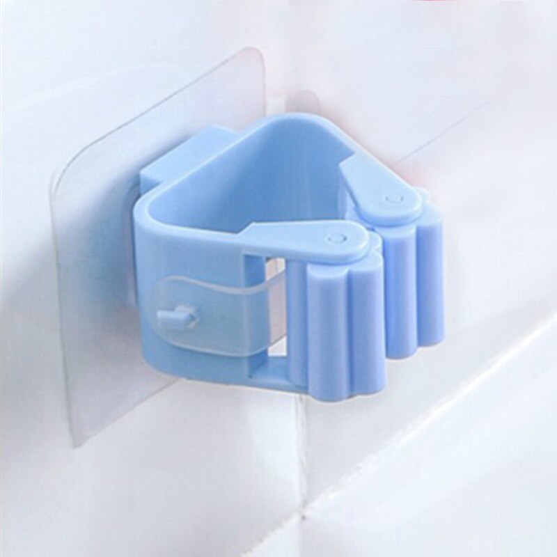 Wall Mounted Mop and Broom Holder Mop Organizer Holder Brush Broom Hanger Home Storage Rack Bathroom Hooks Household Tools: Deep Blue