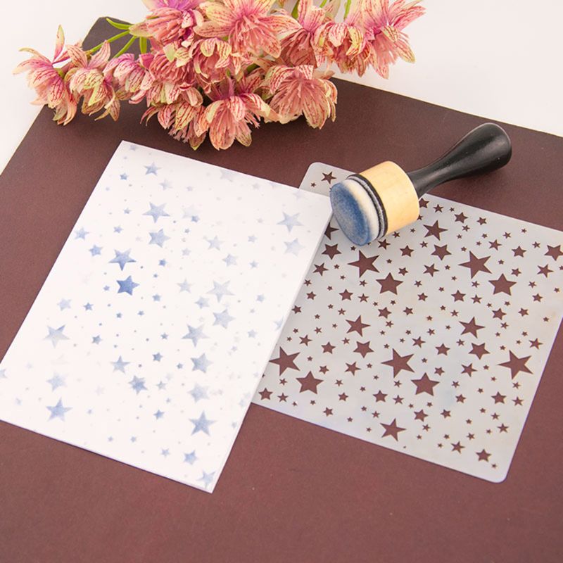 Mini blæk maling blande blandingsværktøj rundt skum refills sæt til papir håndværk kort fremstilling scrapbooking