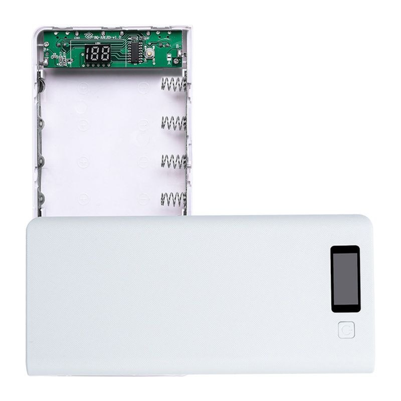 8x 18650 Batteries DIY Power Bank Box Holder Case Dual USB Charger LED Light G6DC