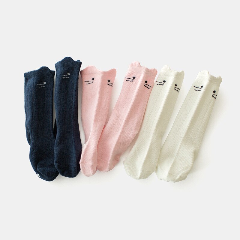 Baumwolle Mädchen Socken Lange Baby Knie Hohe Socken Katze Stil Prinzessin freundlicher Socken Mädchen Nette Baby Socke Baby Mädchen Kleidung 0 zu 3 jahre