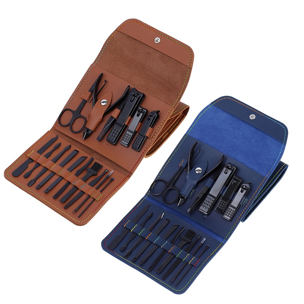 16pc-set Rvs Nagelknipper Set Nail Schaar Pedicure Manicure Tool Alle-In-Een Professionele Pedicure Set