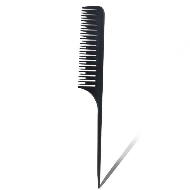 Peigne pour salon de coiffure, peigne pour teinture des cheveux, peigne de coiffure, broche résistante à la chaleur, queue de Rat, antistatique, pour raie séparée: 1Black
